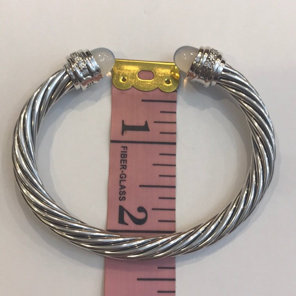 ♥️♥️SOLD♥️♥️DAVID YURMAN 7mm Moonstone & Diamond - Picture 12 of 13